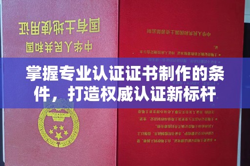 承德掌握专业认证证书制作的条件，打造权威认证新标杆